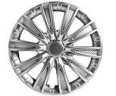 AWCC-15-06 AIRLINE Колпаки колесные R15&quot; Торнадо, серебристый, карбон (комп 2шт)